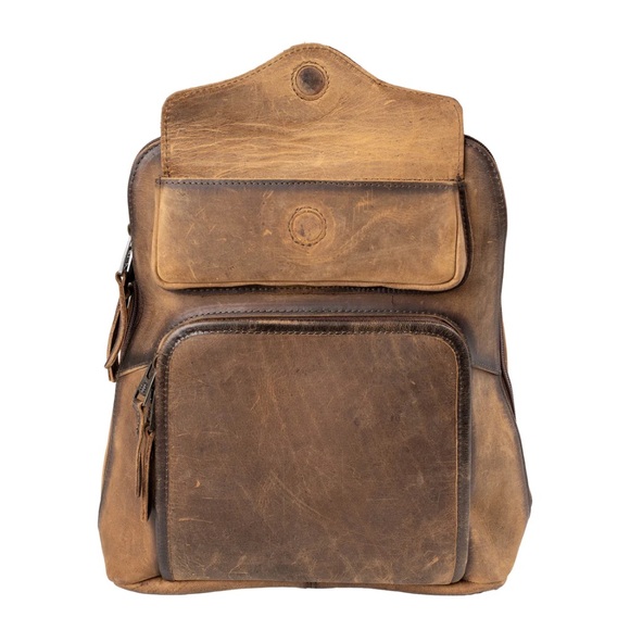 STS Ranchwear Tan Leather Backpack - Picture 2 of 12